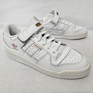 Adidas Forum Low Casual Sneakers HQ7105 White Rose Gold Metallic Women's Size 10